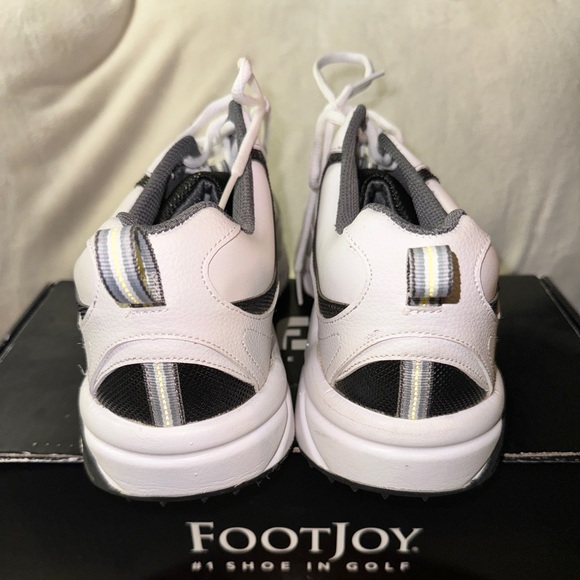 Footjoy Greenjoys 45335 Men's White Synthetic Leather Lace Up Golf Shoes Size 13 - Picture 4 of 10